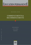 Education permanente, n°210 - mars 2017 - Commencements & recommencements (dossier)
