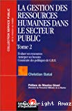 Gestion des ressources humaines dans le secteur public (La)