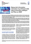 Stats rapides, n°81 - mai 2022 - Baisse de la formation statutaire et professionnelle dans la fonction publique de l’État en 2020