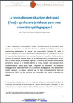 La formation en situation de travail (Fest)