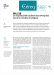 Céreq bref, n° 430 - novembre 2022 - La responsabilité sociétale des entreprises face à la transition écologique