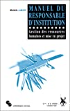 Manuel du responsable d'institution