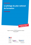 Le pilotage du plan national de formation : rapport à monsieur le ministre de l’Education nationale et de la Jeunesse