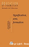 Signification, sens, formation