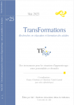 TransFormations, vol. 1, n° 25 - mai 2023 - Des instruments pour les situations d'apprentissage : Entre potentialités et obstacles 