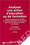 Analyser une action d'éducation ou de formation