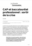 CAP et baccalauréat professionnel : sortir de la crise