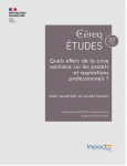 Céreq études, n°37 - janvier 2022 - Quels effets de la crise sanitaire sur les projets et aspirations professionnels ? Volet qualitatif du projet Impact