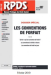 RPDS revue pratique de droit social, n°887 - mars 2019 - Les conventions de forfait (dossier spécial)