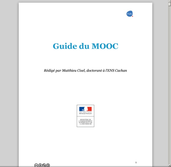 Guide du MOOC