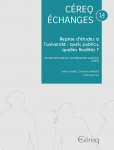 Céreq échanges, n°14 - février 2020 - Reprise d'études à l'université : quels publics, quelles finalités ?