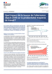 Quel impact de la hausse de l'alternance depuis 2019 sur la productivité moyenne du travail ?